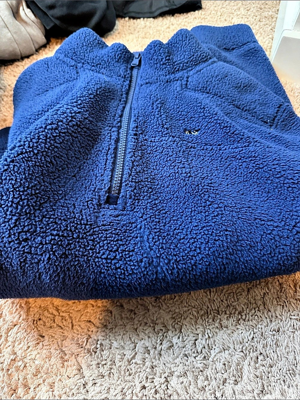vineyard vines Blue Fleece Pullover Size Large Like New